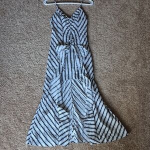 Black and White Striped Dress